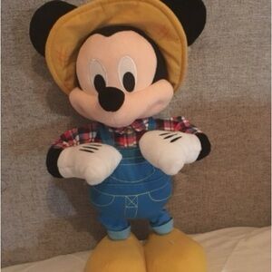 Disney Mickey Mouse Plush Toy in Blue Overalls